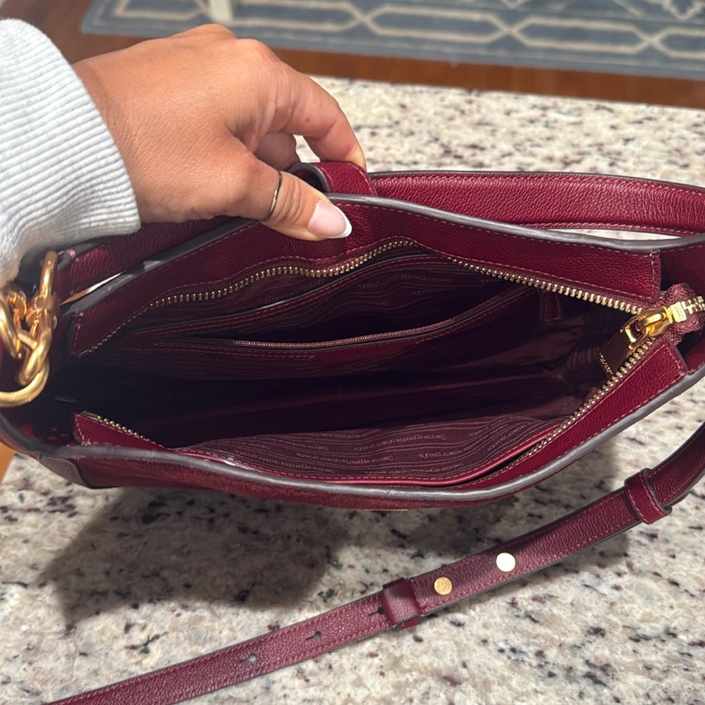 🍒 Kate Spade Leather & Suede Hobo Shoulder Bag --Gold Lock - Picture 6 of 11